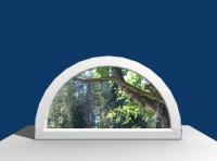 Halvmåne-fönster, Fast, Halvrunt fönster. Mått från 970x500mm

Fönstret går att få i öppningsbart utförande. Kontakta oss för information om vad som då gäller. Lågt Pris!!!